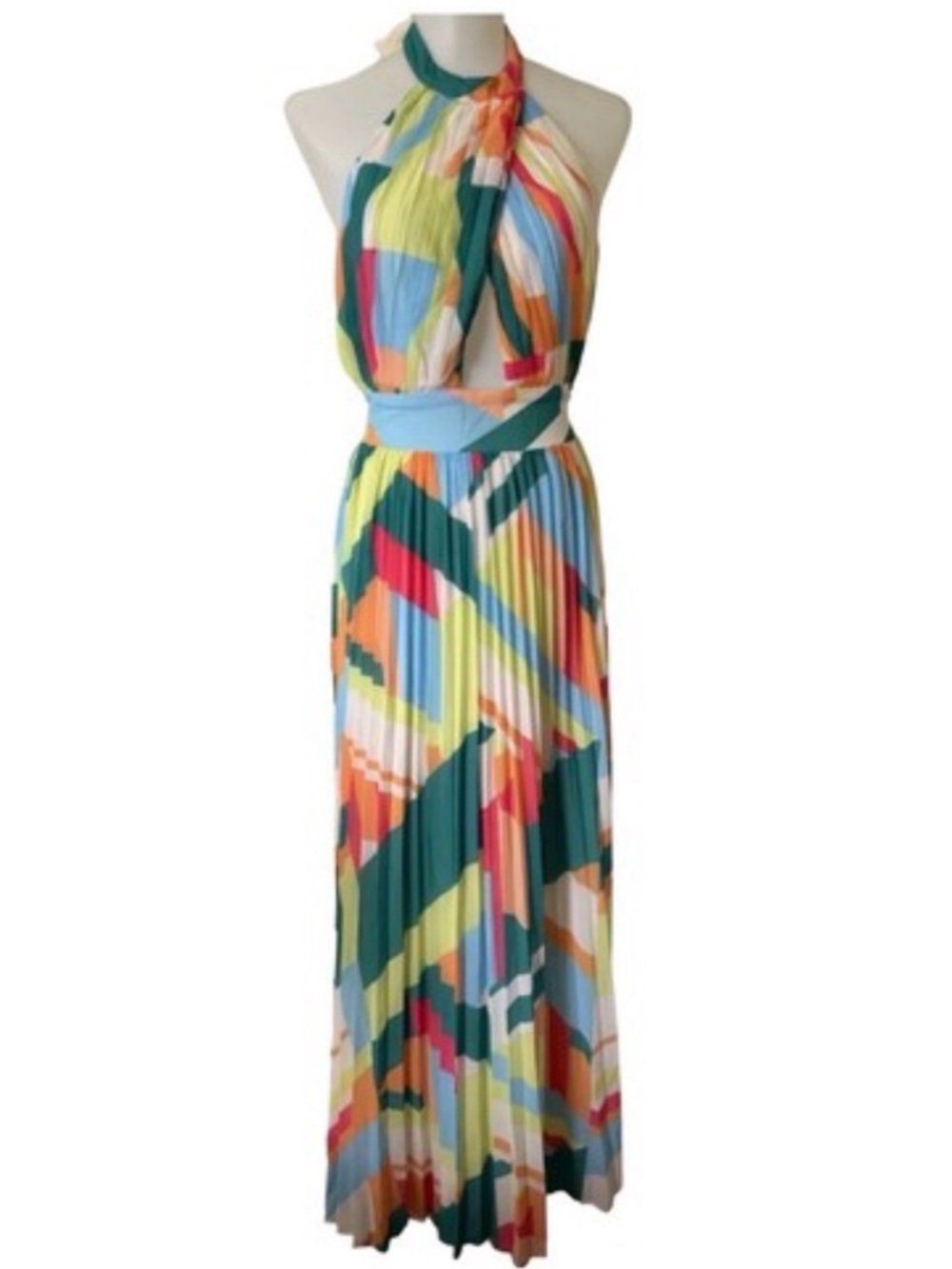 Colorful Halter Maxi Dress- by Flying Tomato